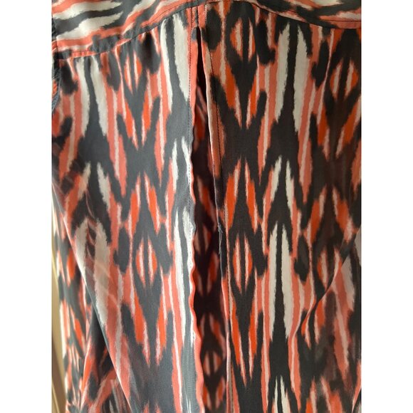 Guess Chic Geometric Button Front Sheer Top Womens XS - Picture 3 of 11